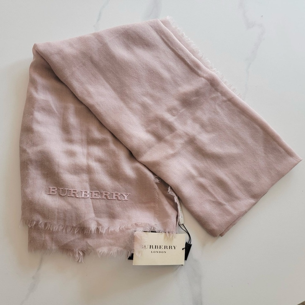 Brand New pink Burberry cashmere scarf